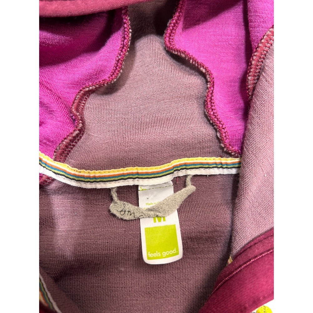 Smartwool Women's size M PhD HyFi Full Zip Pink Merino Wool Blend Hoodie b2 - Picture 8 of 11
